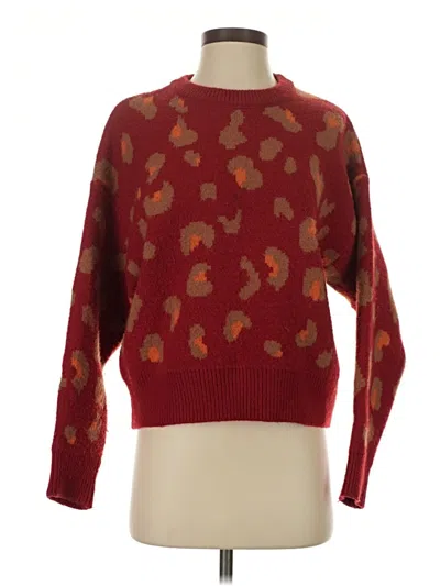 Pre-owned Assorted Brands Pullover Sweater In Burgundy