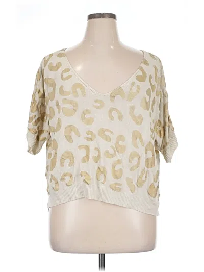 Pre-owned Assorted Brands Pullover Sweater In Gold