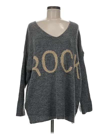 Pre-owned Assorted Brands Pullover Sweater In Gray