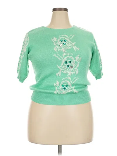 Pre-owned Assorted Brands Pullover Sweater In Green
