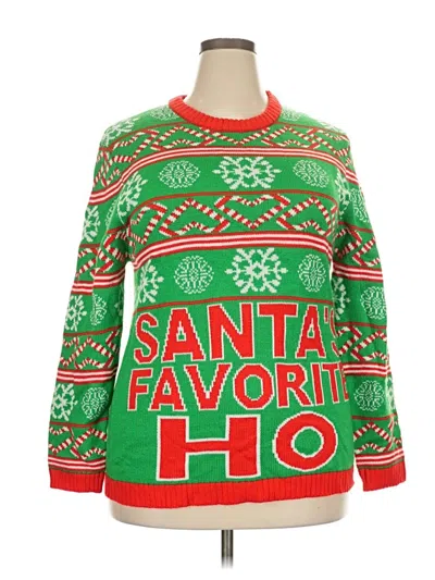 Pre-owned Assorted Brands Pullover Sweater In Green