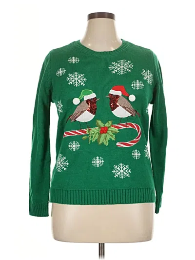 Pre-owned Assorted Brands Pullover Sweater In Green
