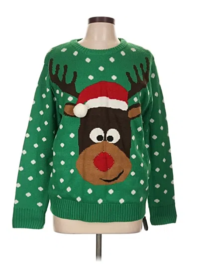 Pre-owned Assorted Brands Pullover Sweater In Green