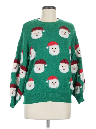 Pre-owned Assorted Brands Pullover Sweater In Green