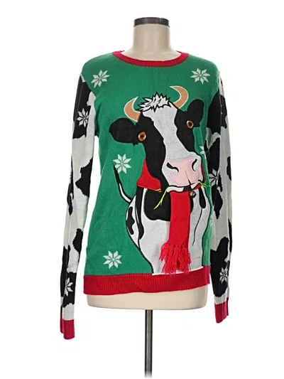 Pre-owned Assorted Brands Pullover Sweater In Green