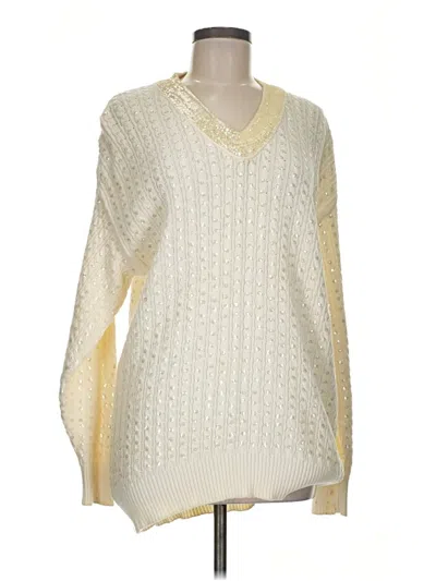Pre-owned Assorted Brands Pullover Sweater In Ivory