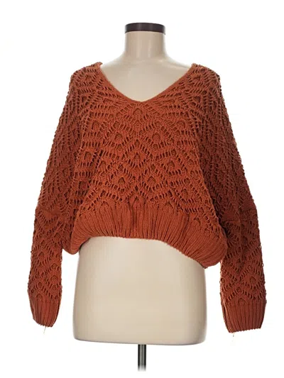Pre-owned Assorted Brands Pullover Sweater In Orange