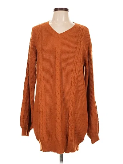 Pre-owned Assorted Brands Pullover Sweater In Orange
