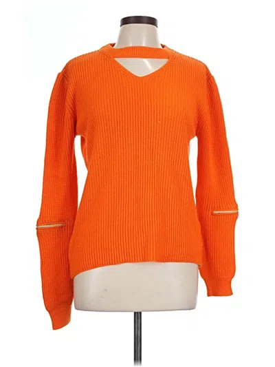Pre-owned Assorted Brands Pullover Sweater In Orange