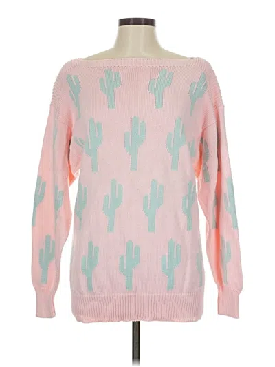 Pre-owned Assorted Brands Pullover Sweater In Pink