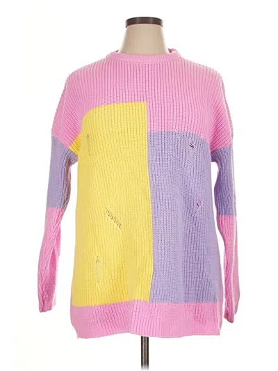 Pre-owned Assorted Brands Pullover Sweater In Pink