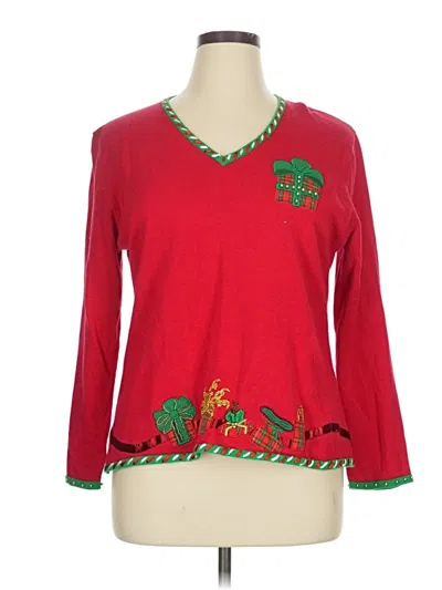 Pre-owned Assorted Brands Pullover Sweater In Red