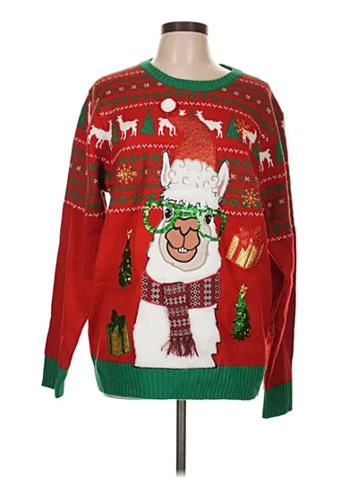 Pre-owned Assorted Brands Pullover Sweater In Red