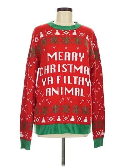Pre-owned Assorted Brands Pullover Sweater In Red
