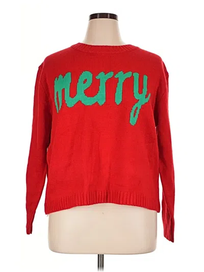 Pre-owned Assorted Brands Pullover Sweater In Red