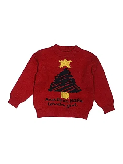 Pre-owned Assorted Brands Kids' Pullover Sweater In Red