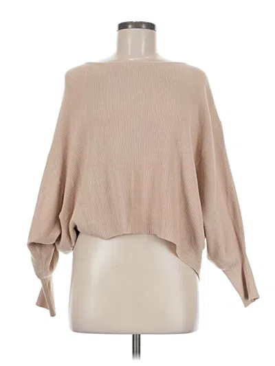 Pre-owned Assorted Brands Pullover Sweater In Tan