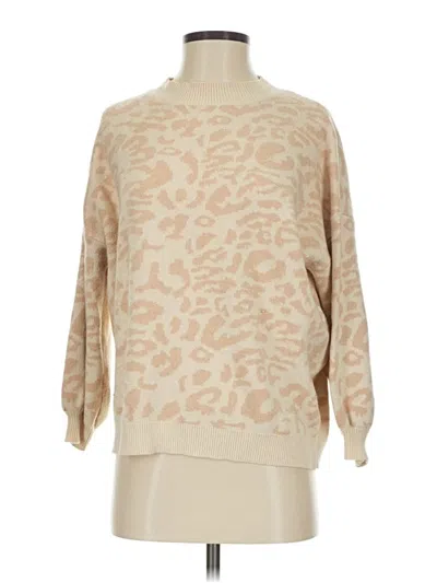 Pre-owned Assorted Brands Pullover Sweater In Tan
