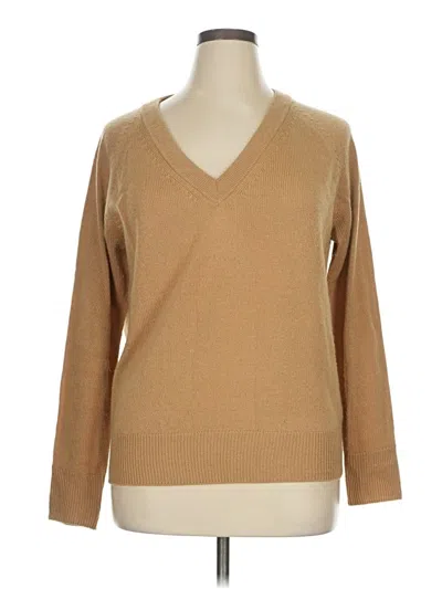 Pre-owned Assorted Brands Pullover Sweater In Tan