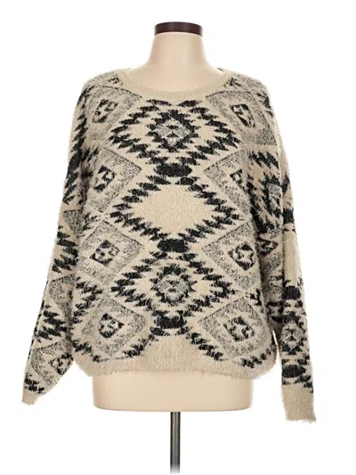 Pre-owned Assorted Brands Pullover Sweater In Tan