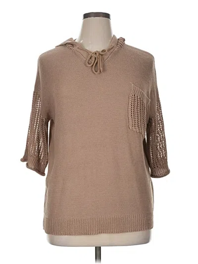 Pre-owned Assorted Brands Pullover Sweater In Tan