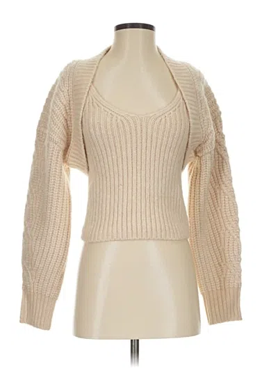 Pre-owned Assorted Brands Pullover Sweater In Tan