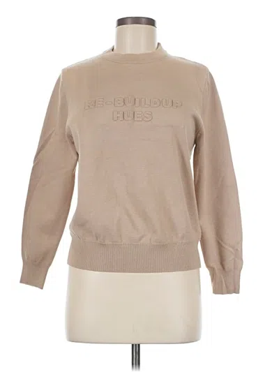 Pre-owned Assorted Brands Pullover Sweater In Tan