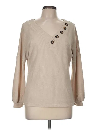 Pre-owned Assorted Brands Pullover Sweater In Tan