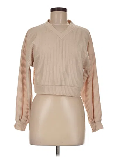 Pre-owned Assorted Brands Pullover Sweater In Tan