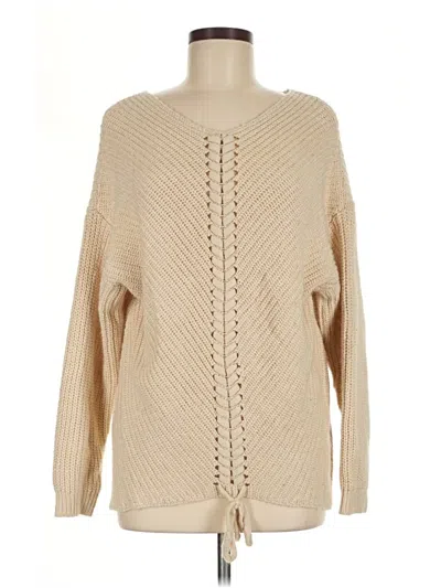 Pre-owned Assorted Brands Pullover Sweater In Tan