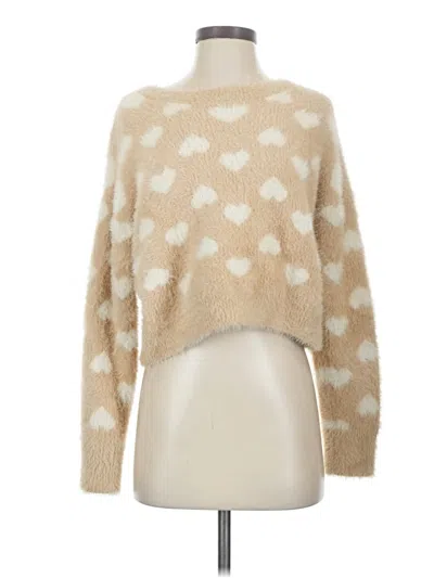 Pre-owned Assorted Brands Pullover Sweater In Tan
