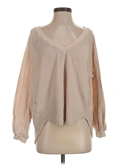 Pre-owned Assorted Brands Pullover Sweater In Tan