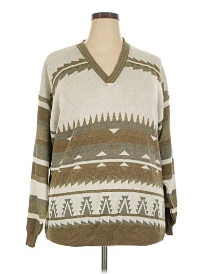 Pre-owned Assorted Brands Pullover Sweater In Tan