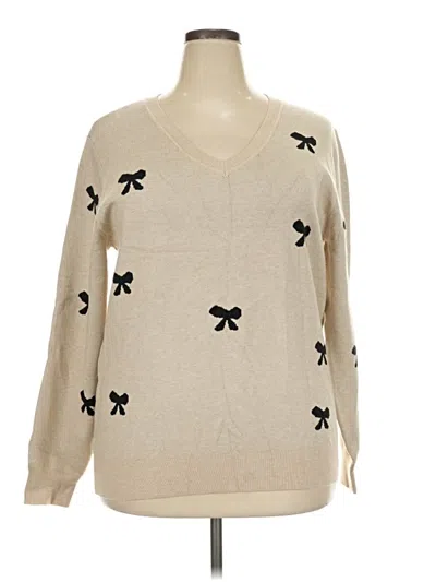 Pre-owned Assorted Brands Pullover Sweater In Tan