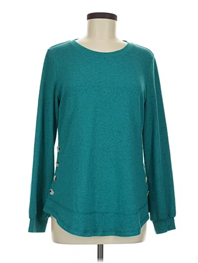Pre-owned Assorted Brands Pullover Sweater In Teal