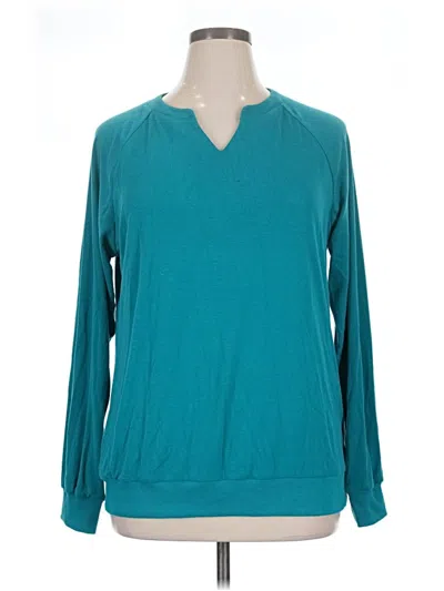 Pre-owned Assorted Brands Pullover Sweater In Teal