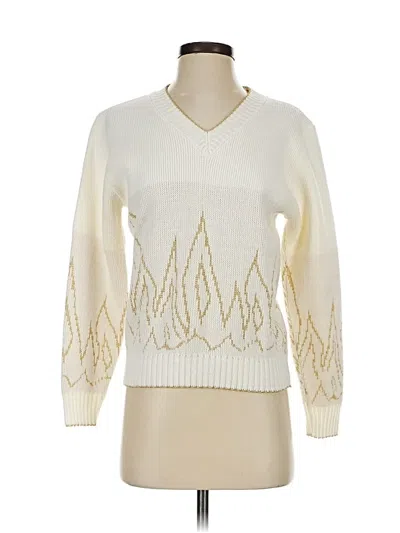 Pre-owned Assorted Brands Pullover Sweater In White
