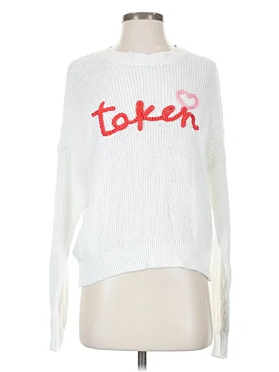 Pre-owned Assorted Brands Pullover Sweater In White