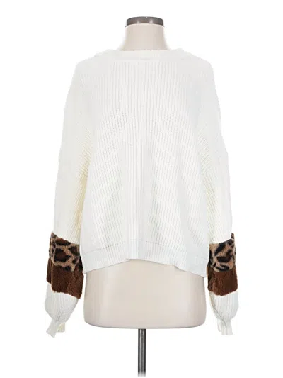 Pre-owned Assorted Brands Pullover Sweater In White