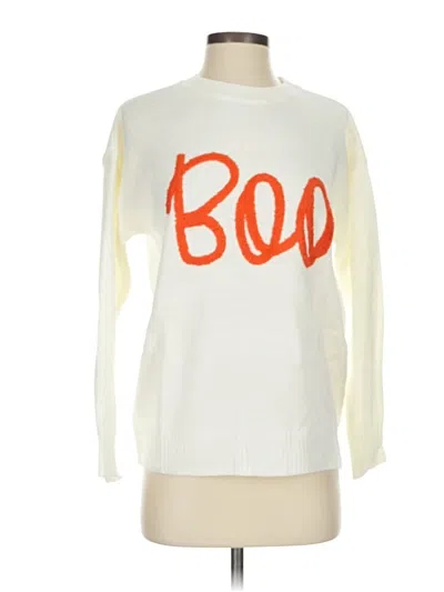 Pre-owned Assorted Brands Pullover Sweater In White