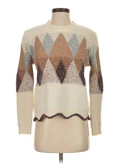 Pre-owned Assorted Brands Pullover Sweater In White