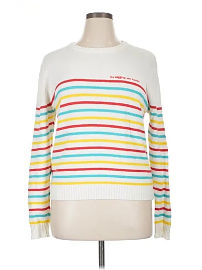 Pre-owned Assorted Brands Pullover Sweater In White