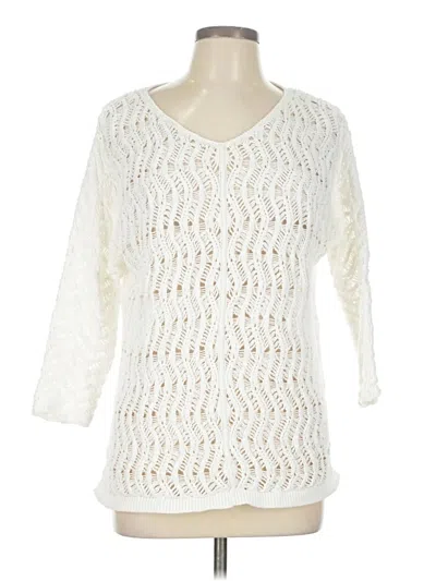 Pre-owned Assorted Brands Pullover Sweater In White
