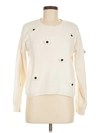 Pre-owned Assorted Brands Pullover Sweater In White