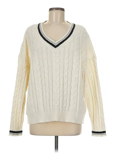 Pre-owned Assorted Brands Pullover Sweater In White
