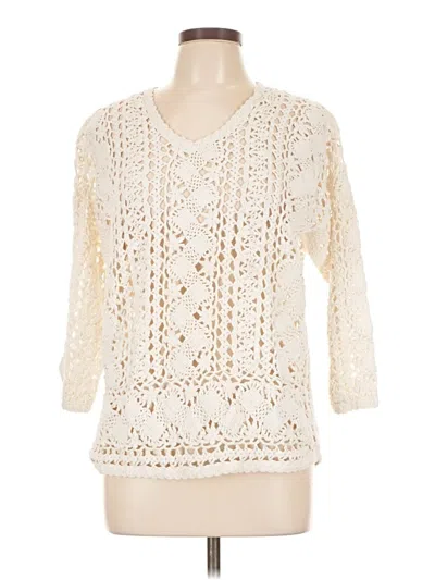 Pre-owned Assorted Brands Pullover Sweater In White