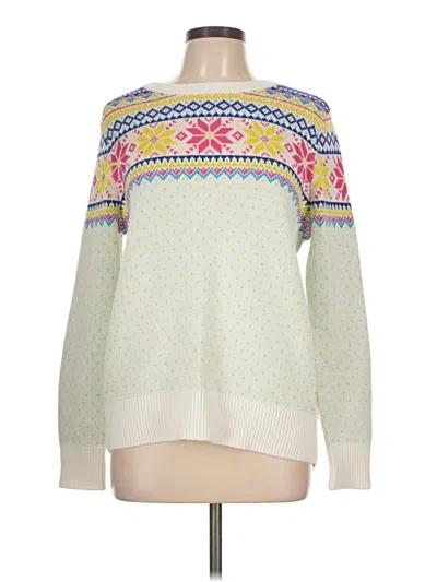 Pre-owned Assorted Brands Pullover Sweater In White