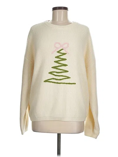 Pre-owned Assorted Brands Pullover Sweater In White