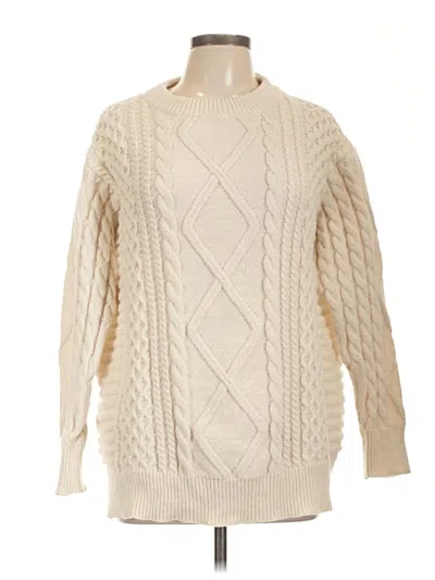 Pre-owned Assorted Brands Pullover Sweater In White