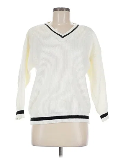 Pre-owned Assorted Brands Pullover Sweater In White
